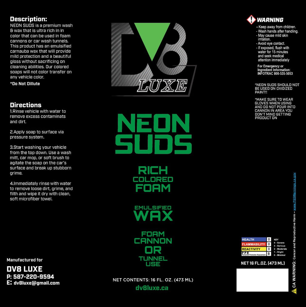 DV8 LUXE NEON SUDS